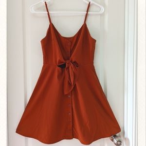 Front Tie Mini Dress